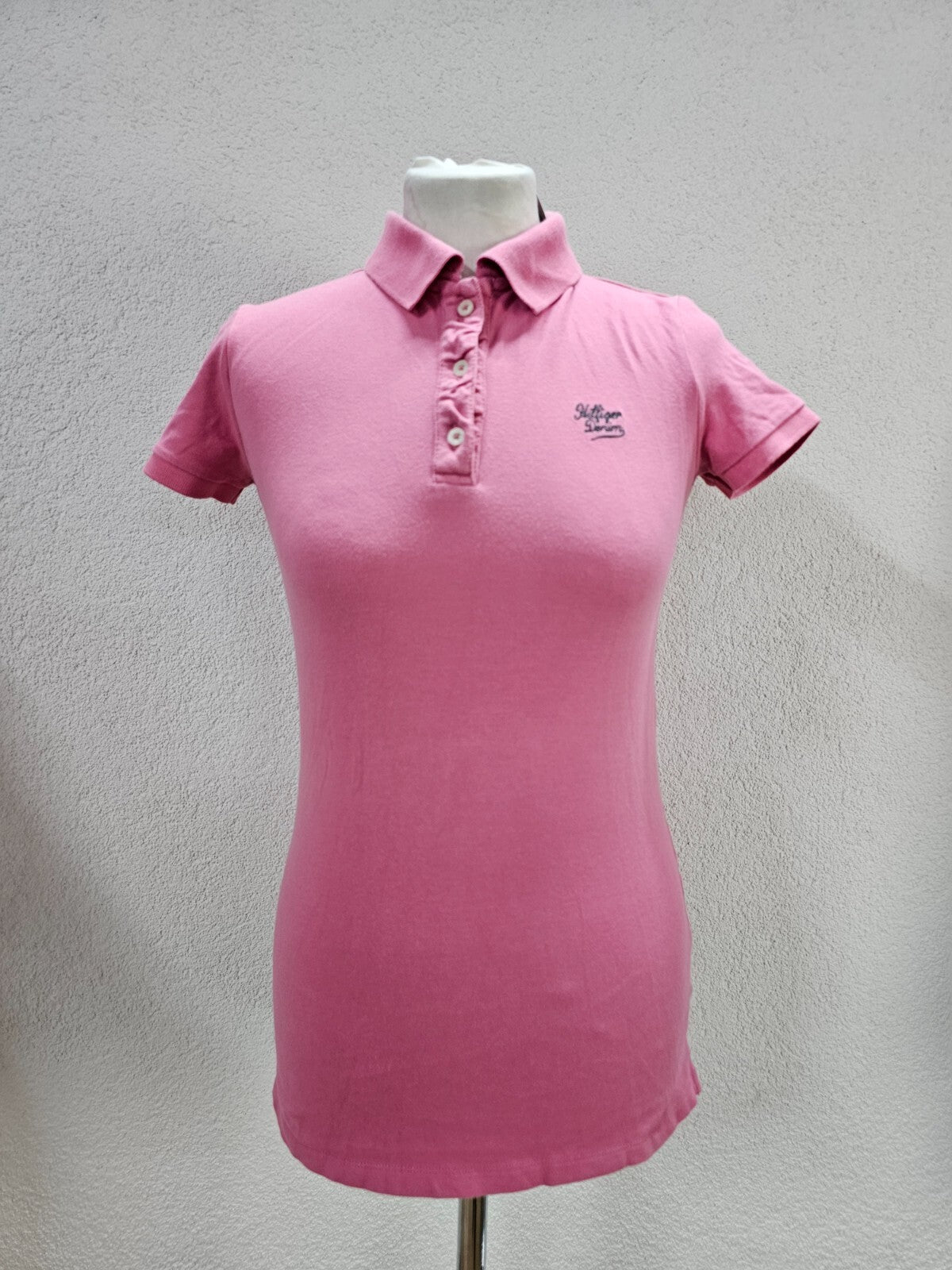EK4733 Damen Poloshirt von Hilfiger DENIM, Rosa, Gr.:s0