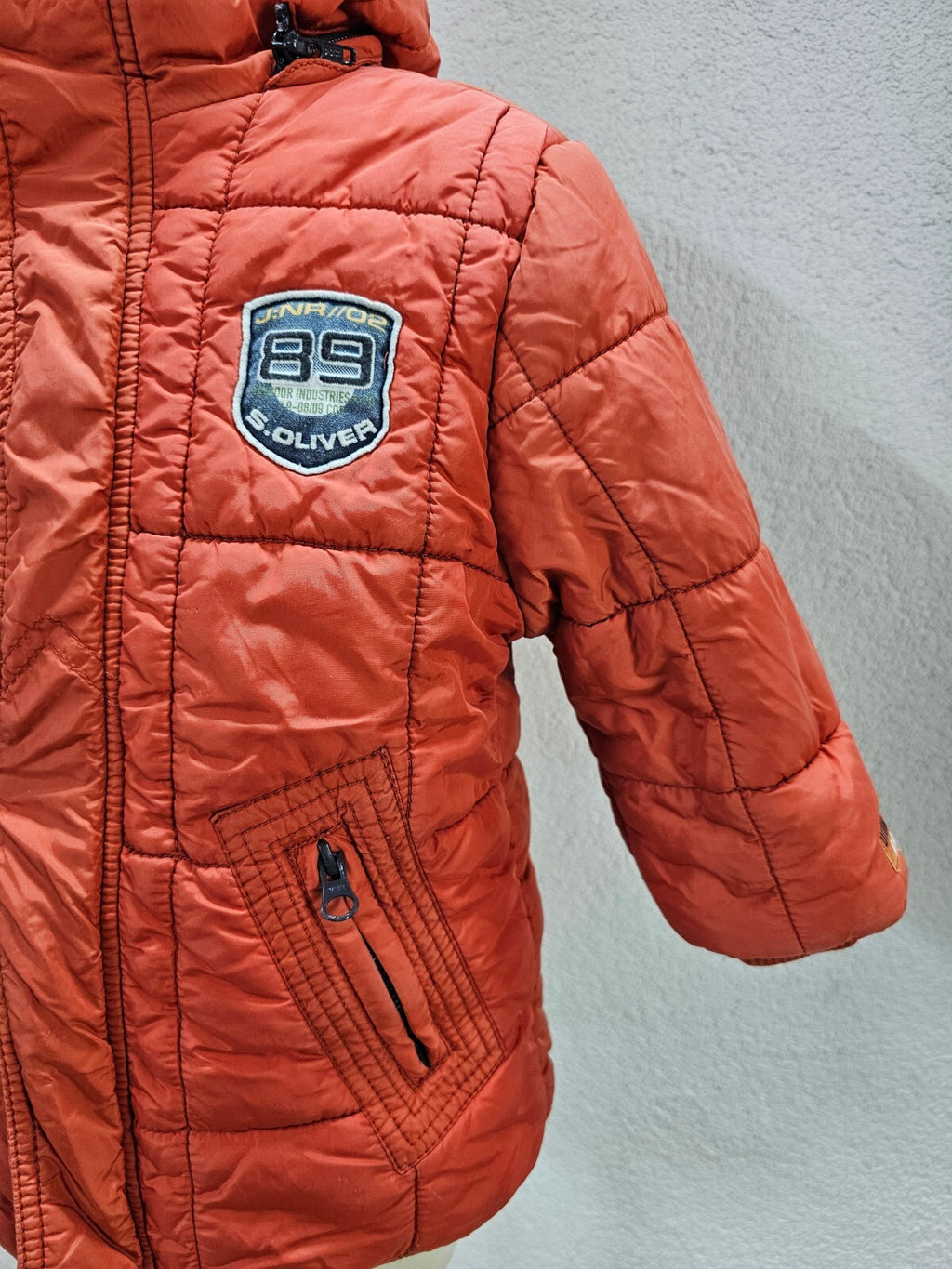 EK4807 Jungen Winterjacke von s.Oliver, orange, Gr.92/981