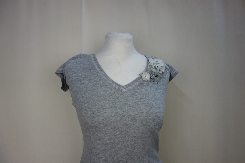 EK3947 Damen T-Shirt von Hollister, grau, Gr.XS1