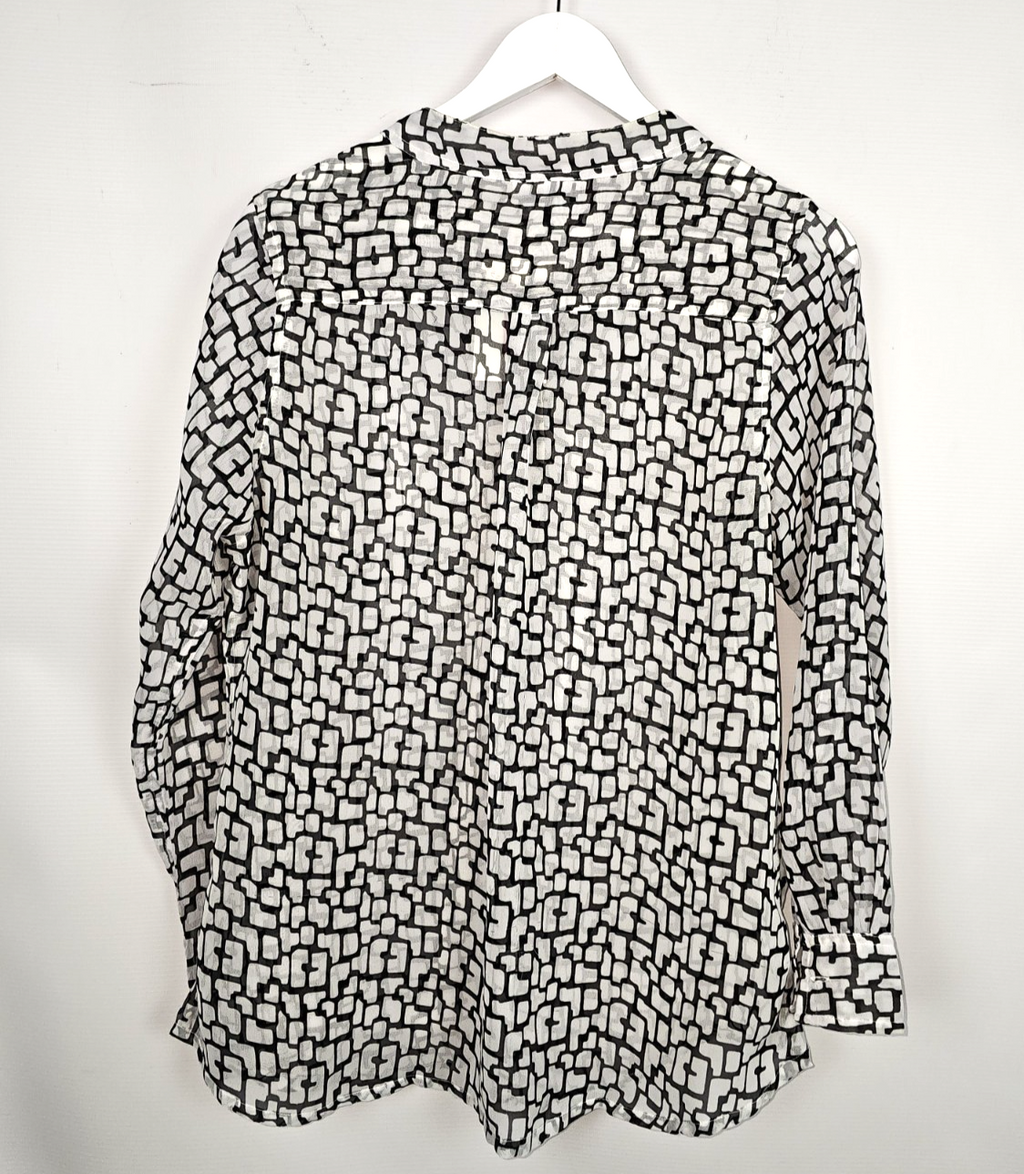 EK7809 Damen Bluse von Gina Benotti, schwarz-weiß, Gr.L3