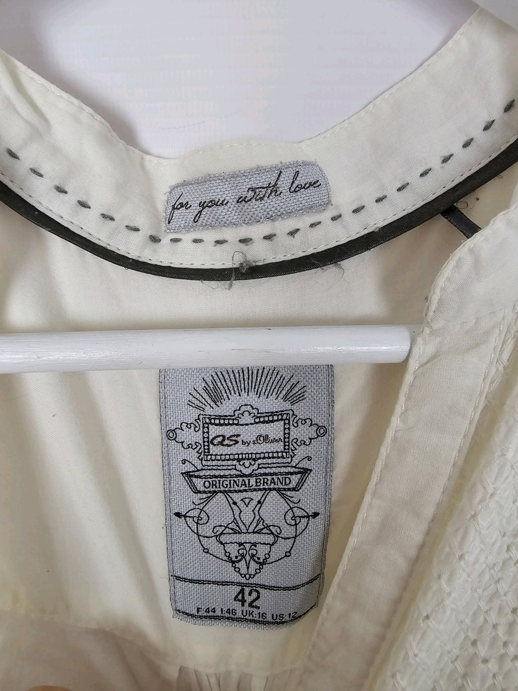 EK8715 Damen Bluse von S.Oliver,  Weiß, Gr. 423