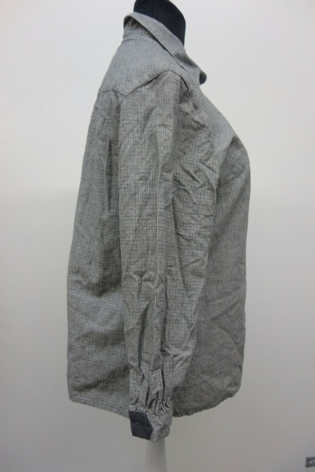 EK1531 Damen Bluse von Meico Landhaus Look, grau, kariert, Gr. L4