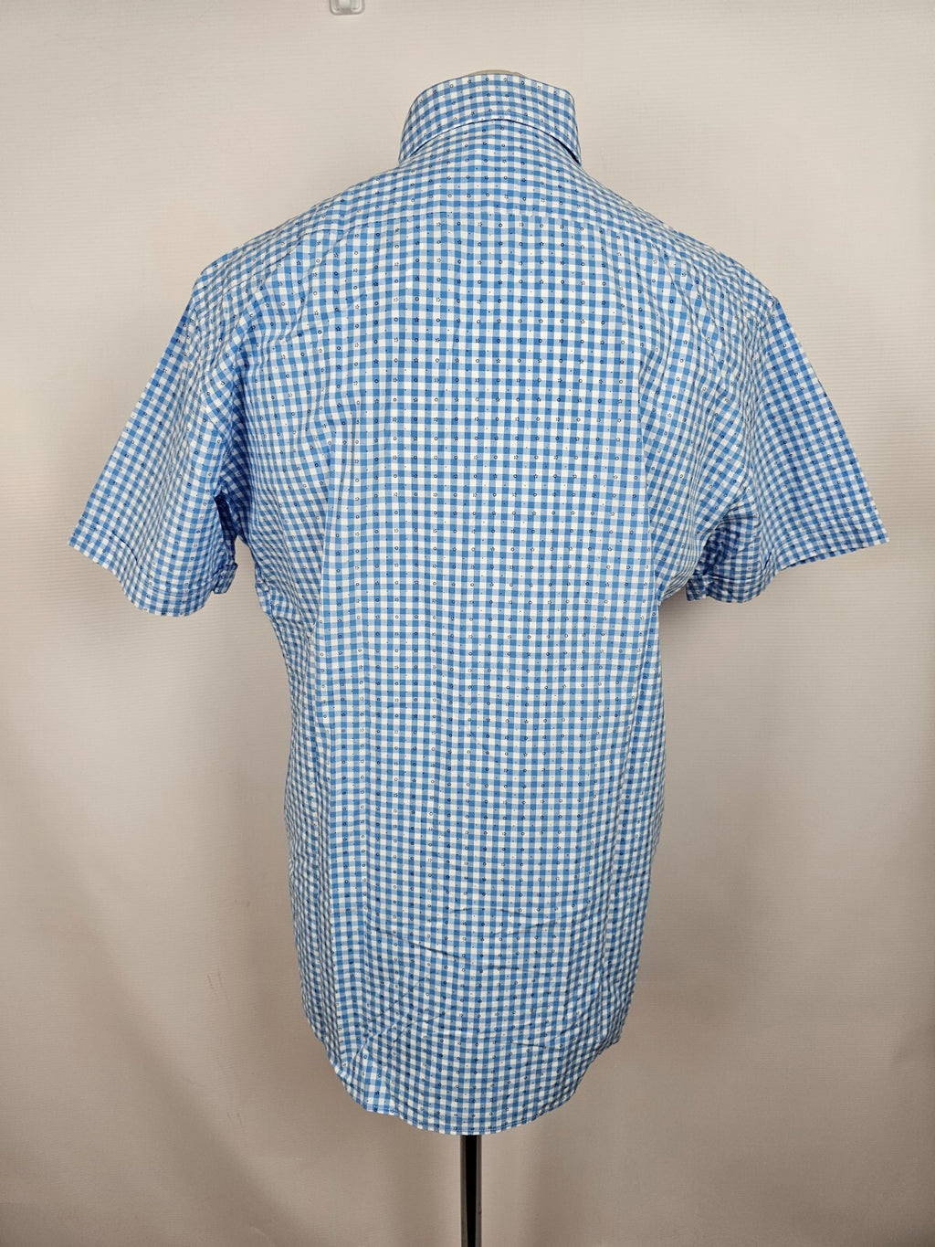 EK5358 Blau-weißes Kurzarmhemd von BRAX für Herren, Gr. L6