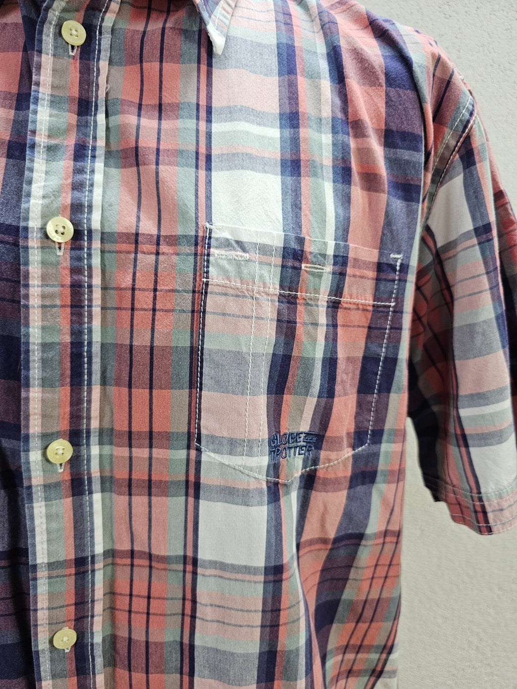 EK5806 Herren Hemd von Globe Trotter, blau/rosa kariert, Gr. XL2
