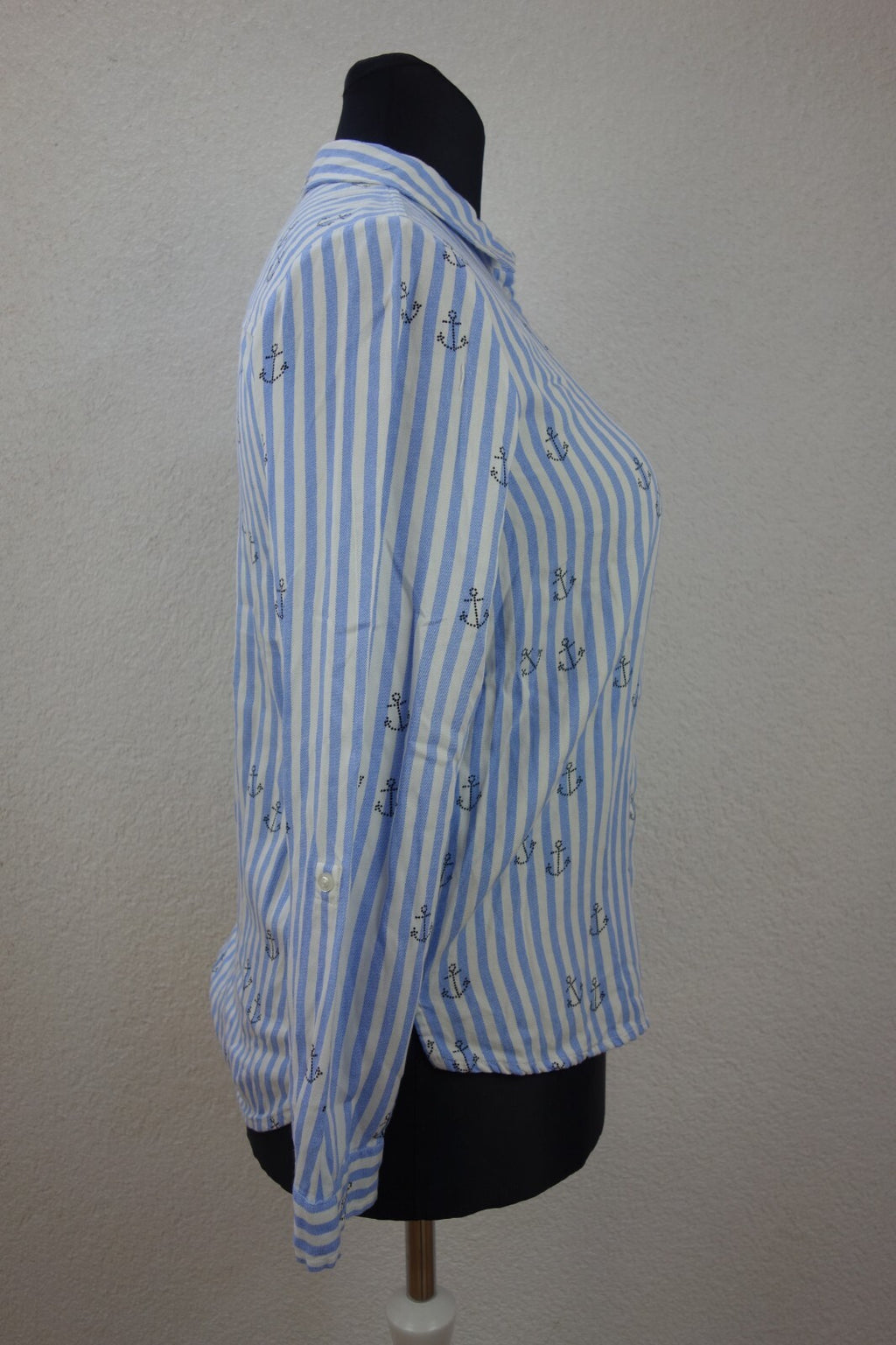 EK3756 Damen Bluse von Street One, weiß/blau gestreift, Gr. 362