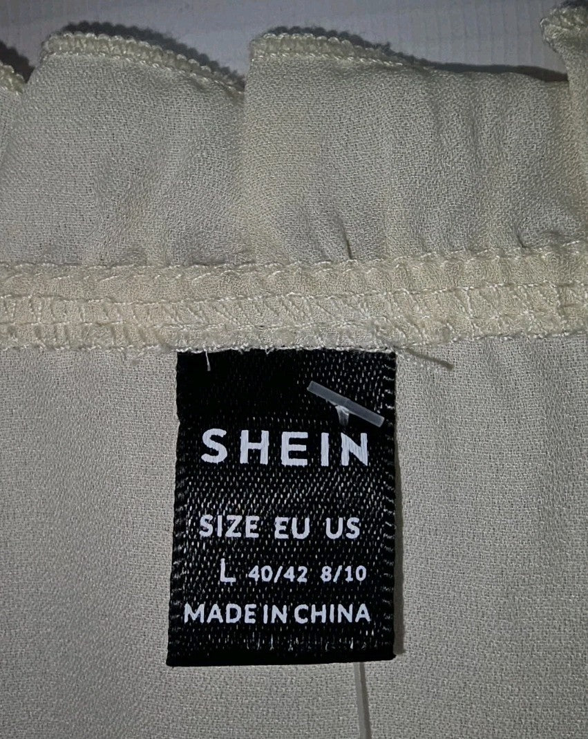 EK8820 Damen Bluse von SheIn, Cremeweiß, Gr.L3