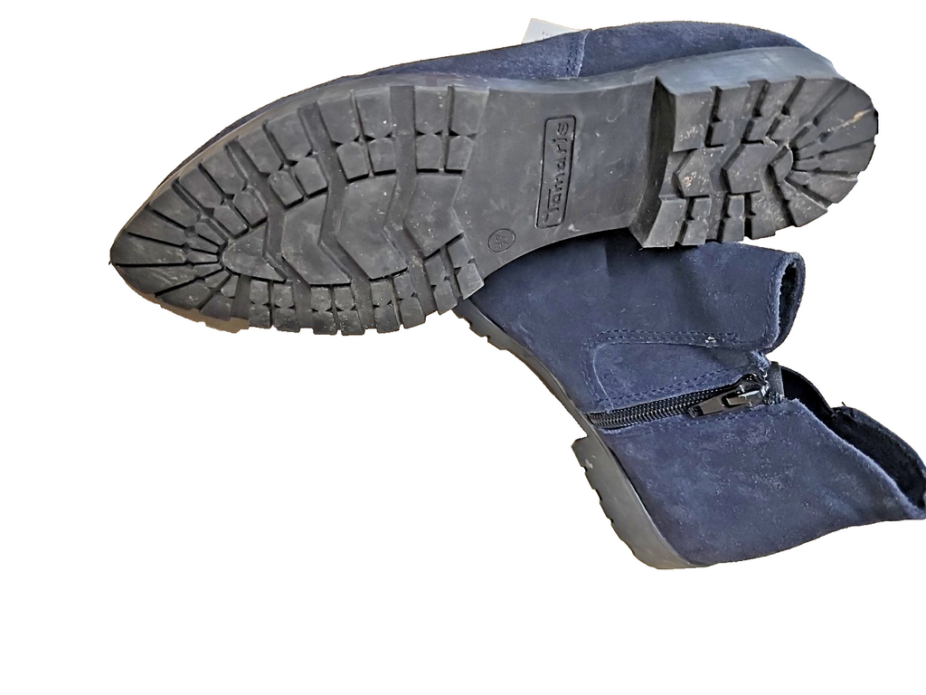 ES 74 Wildleder Halbschuhe Blau Gr37 Tamaris Echt Leder3