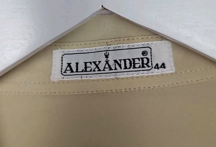 EK6520 Damen Bluse Alexander Gr.44 Beige Brustumfang 53cm Länge 67cm1