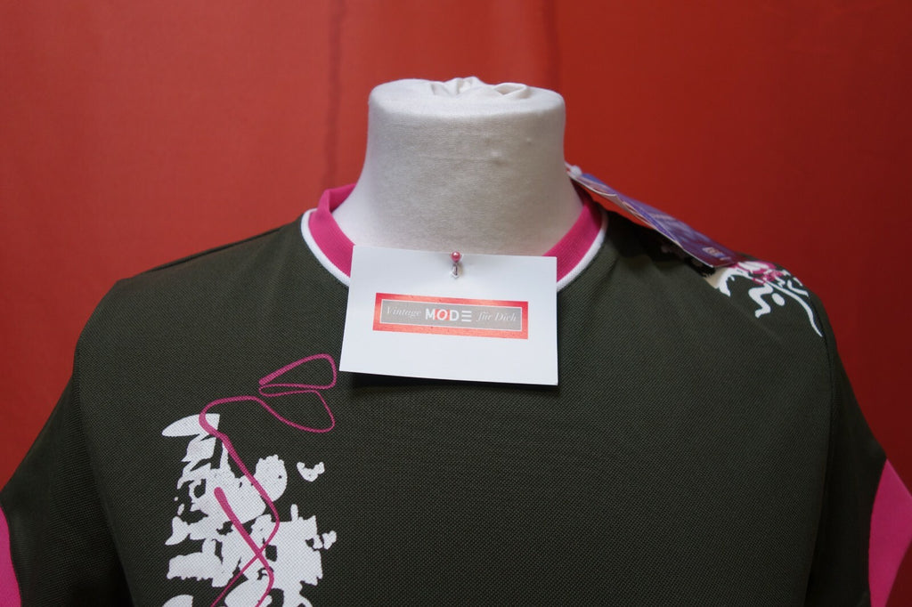IXS Sport Division Funcitional Shirt Kaki  Pink GR M  E0338 Neu mit Etikett1