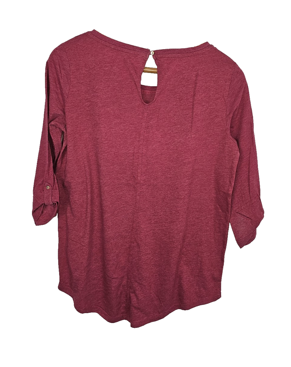 EK7601 Damen Sweatshirt von edc, Weinrot, Gr. S4