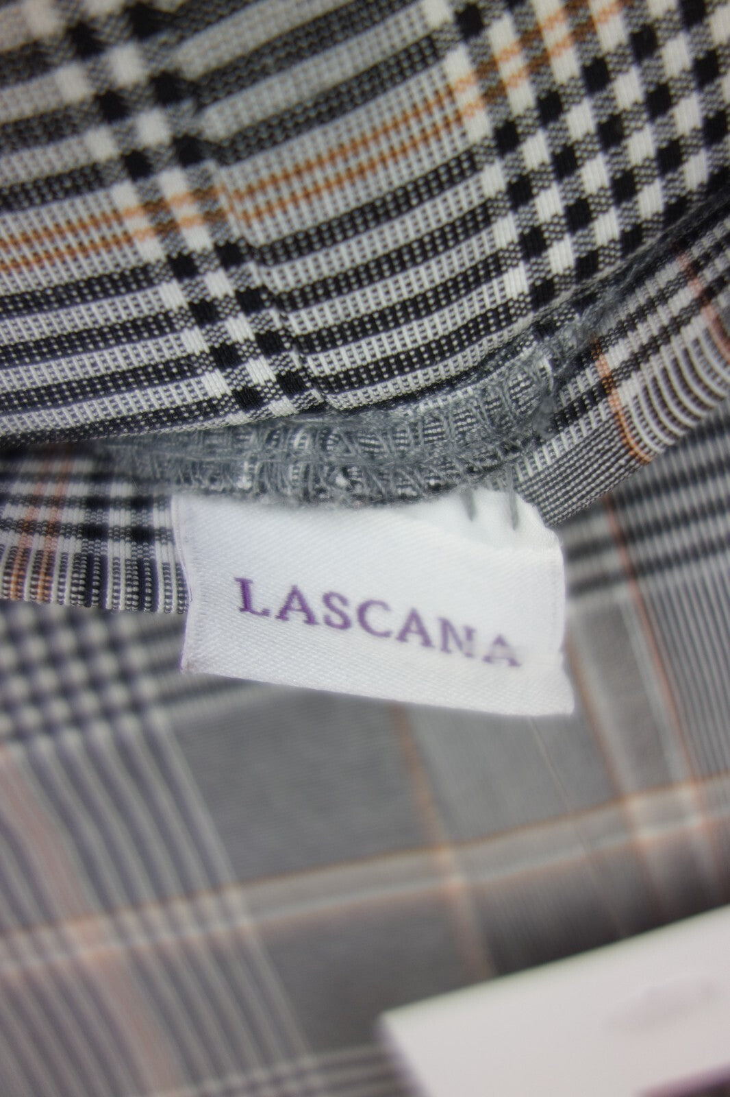 EK1891 Damen Hose von Lascana, grau kariert, Gr. 36/382
