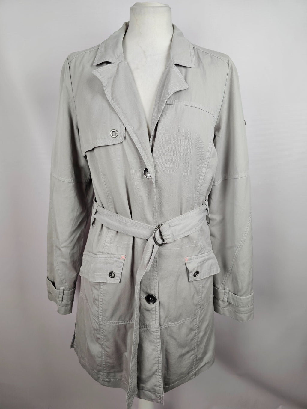 EK5659 Damen Trenchcoat von Cecil, hellgrau, Gr. S0