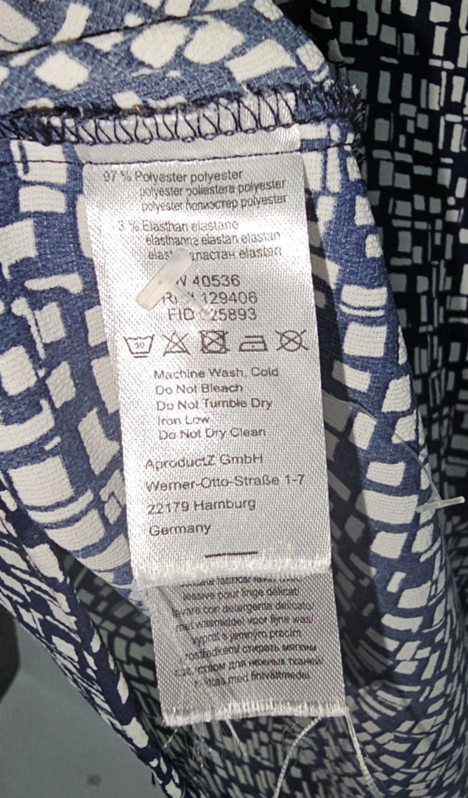EK8850 Damen Bluse von Creation, Schwarz/Weiß, Gr. 483