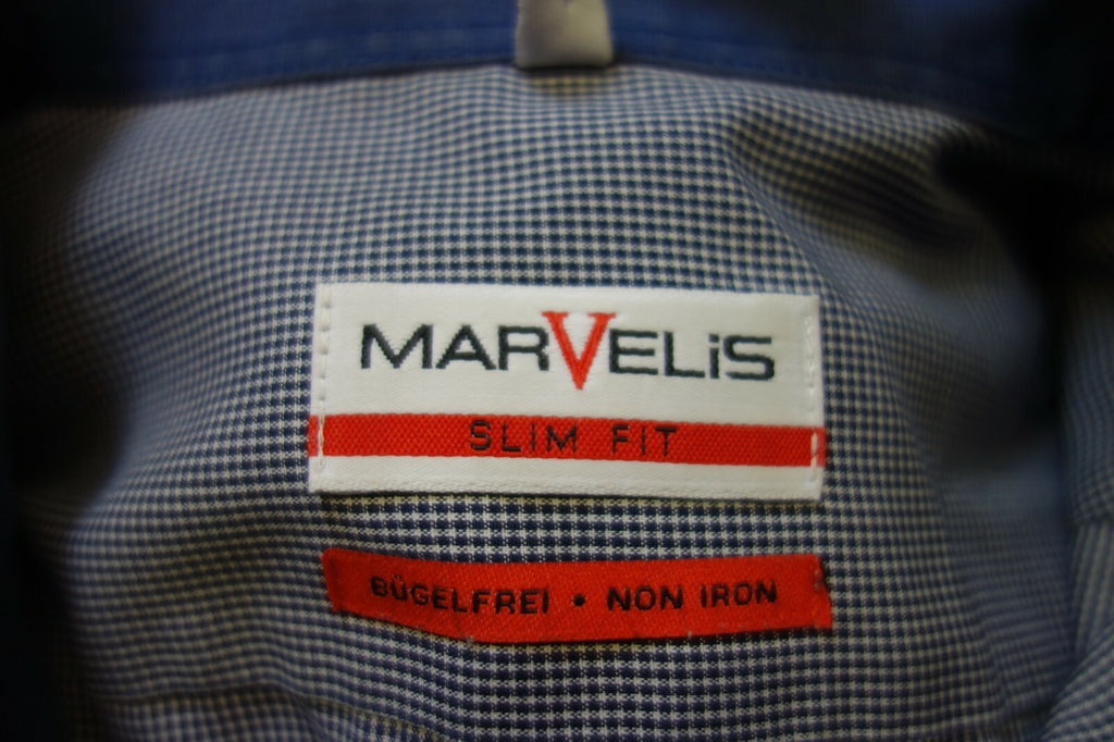 EK0286 Herren Hemd von Marvelis, blau kariert, 435