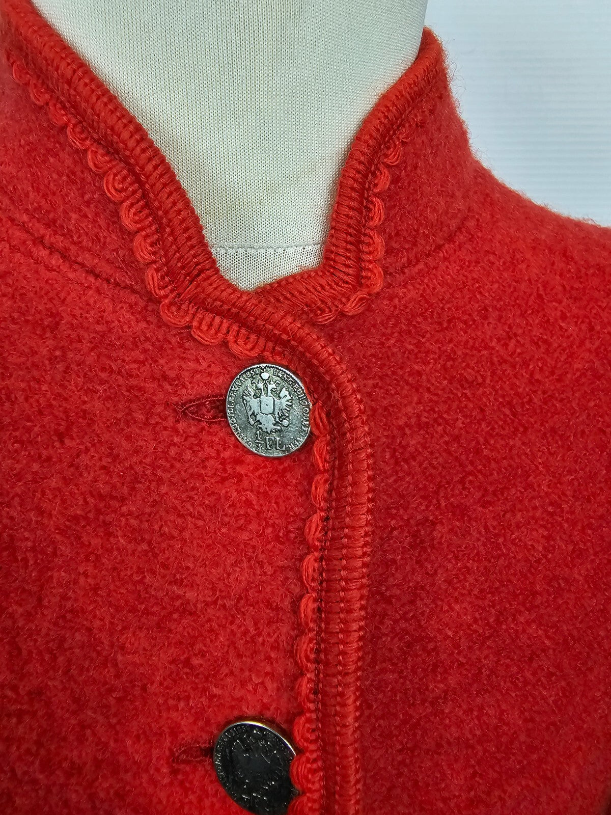 EK5382 Mädchen Trachtenjacke, rot2