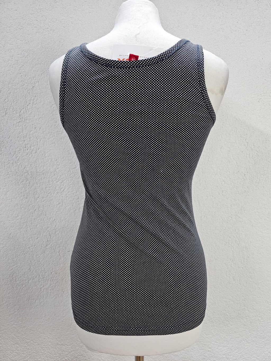 EK5756 Damen Top von edc, dunkelblau, weiß gepunktet, Gr. S3