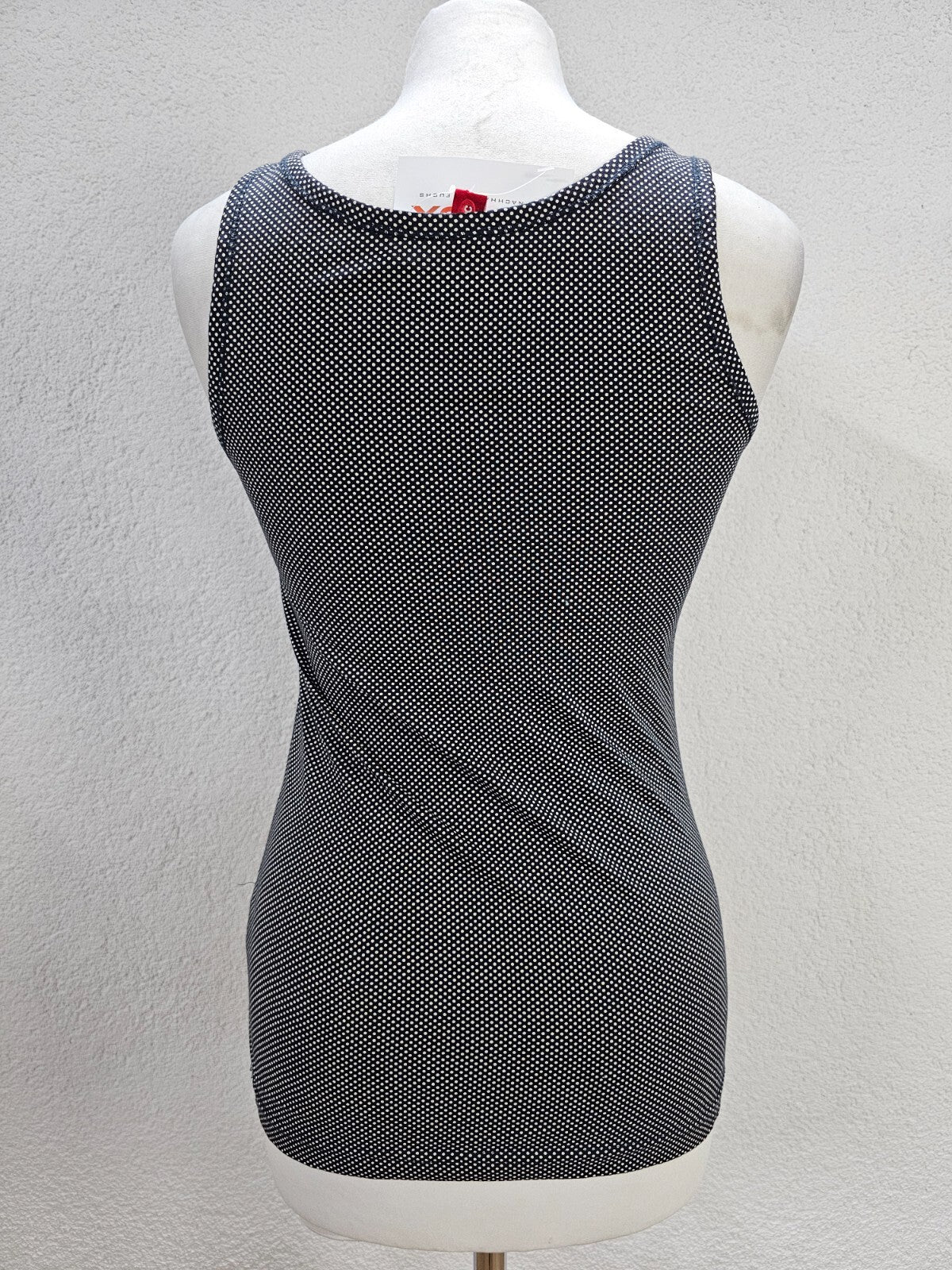 EK5756 Damen Top von edc, dunkelblau, weiß gepunktet, Gr. S3