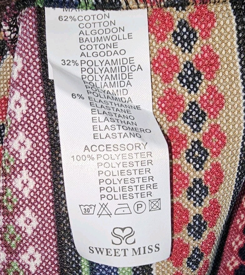 EK8147 Damen Kleid von Sweet Miss schwarz- Mehrfarbig, Gr.M ( Größentabelle)3