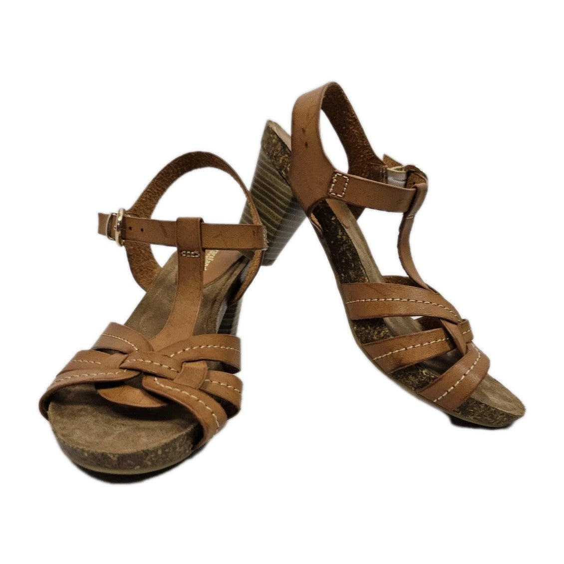 ES878 Damen Sandale mit Blockabsatz von Graceland, Braun, Gr. 370