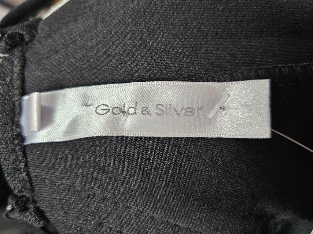 EK5790 Damen Kleid von Gold & Silber, schwarz, Gr.M6