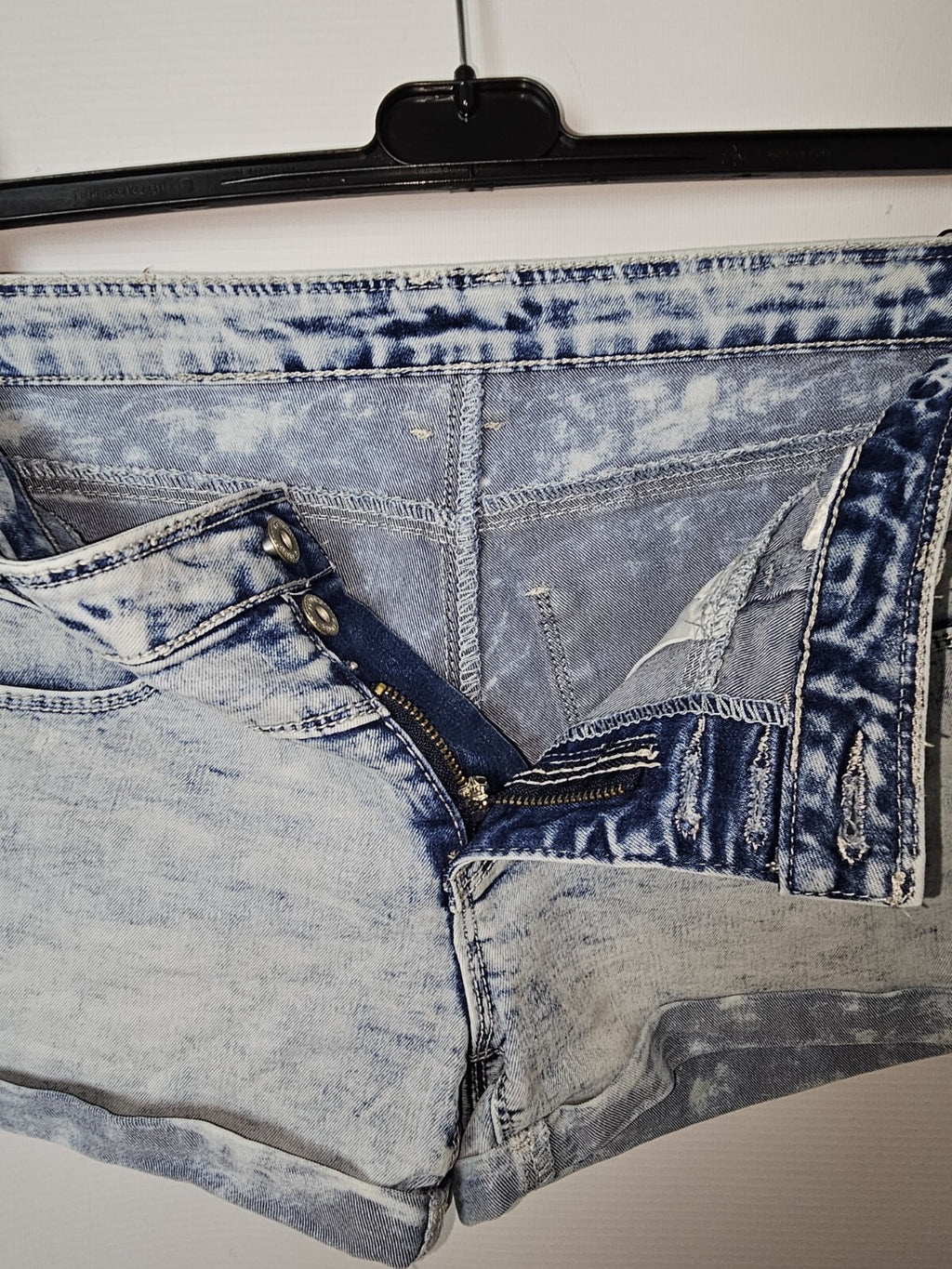 EK1238 Damen Shorts von FBsister, Weiß/blau, Gr.xs1