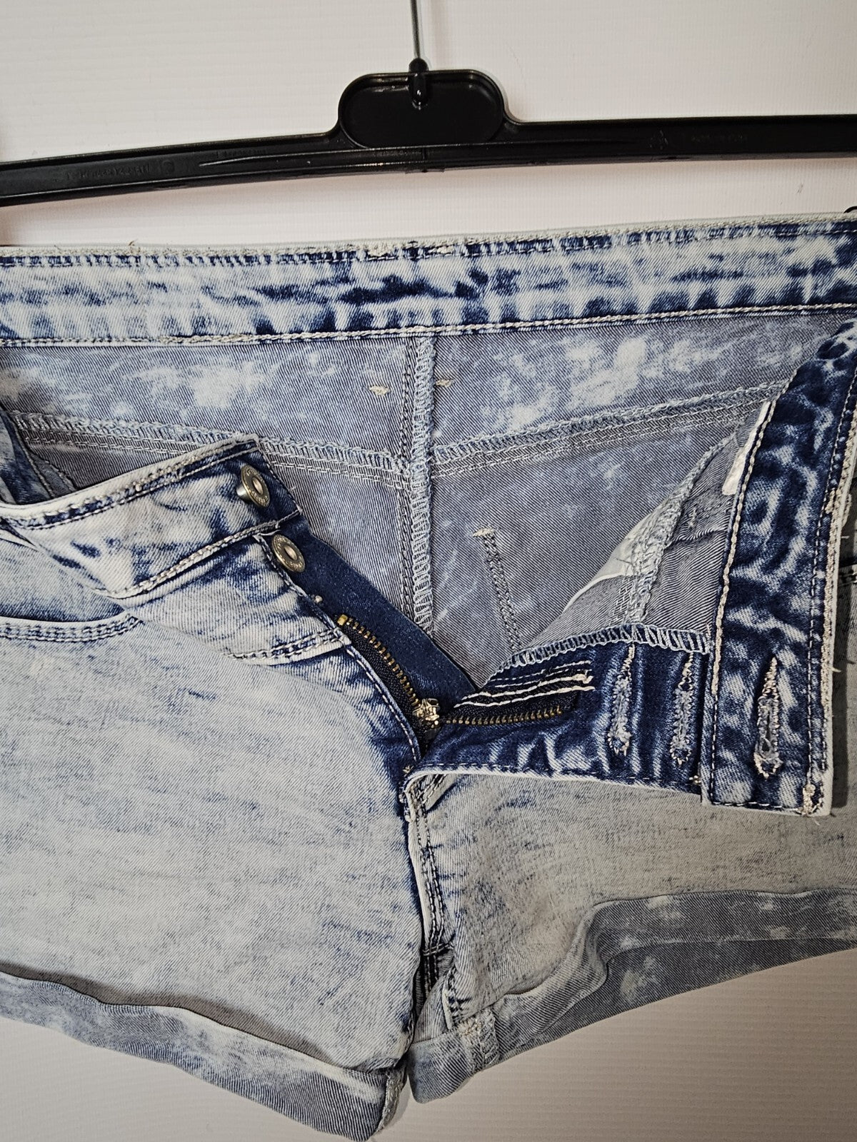 EK1238 Damen Shorts von FBsister, Weiß/blau, Gr.xs1