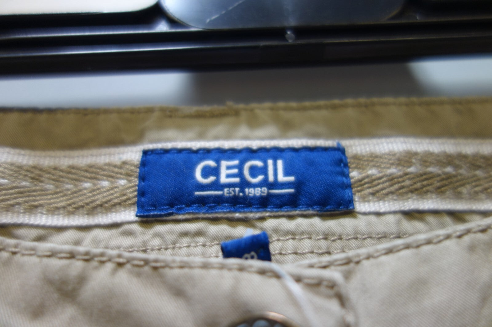 EK2063 Damen Hose von Cecil, beige/grau, Gr. 282