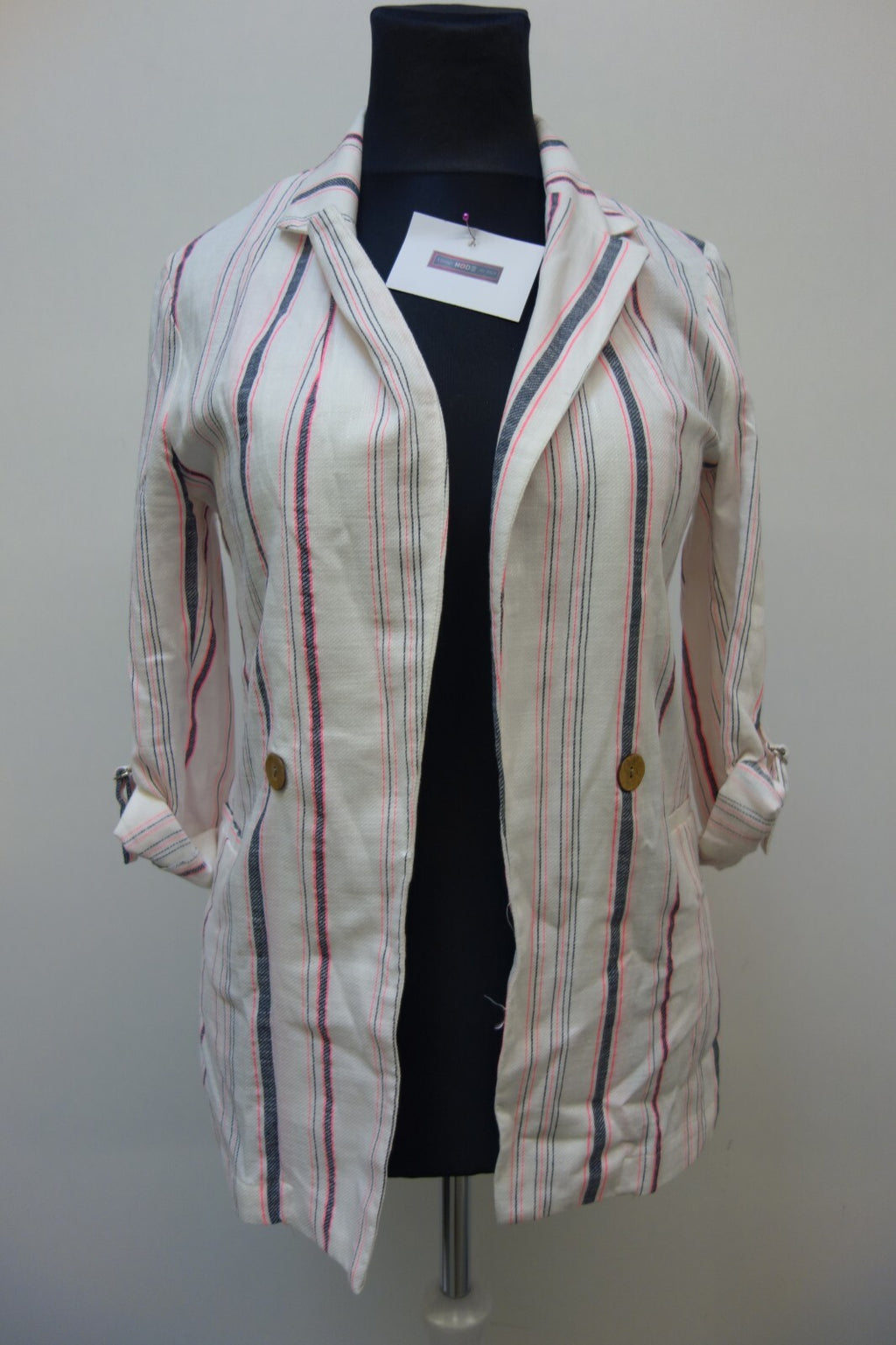 EK3265 Damen Cardigan von Bershka, gestreift, gr. L0