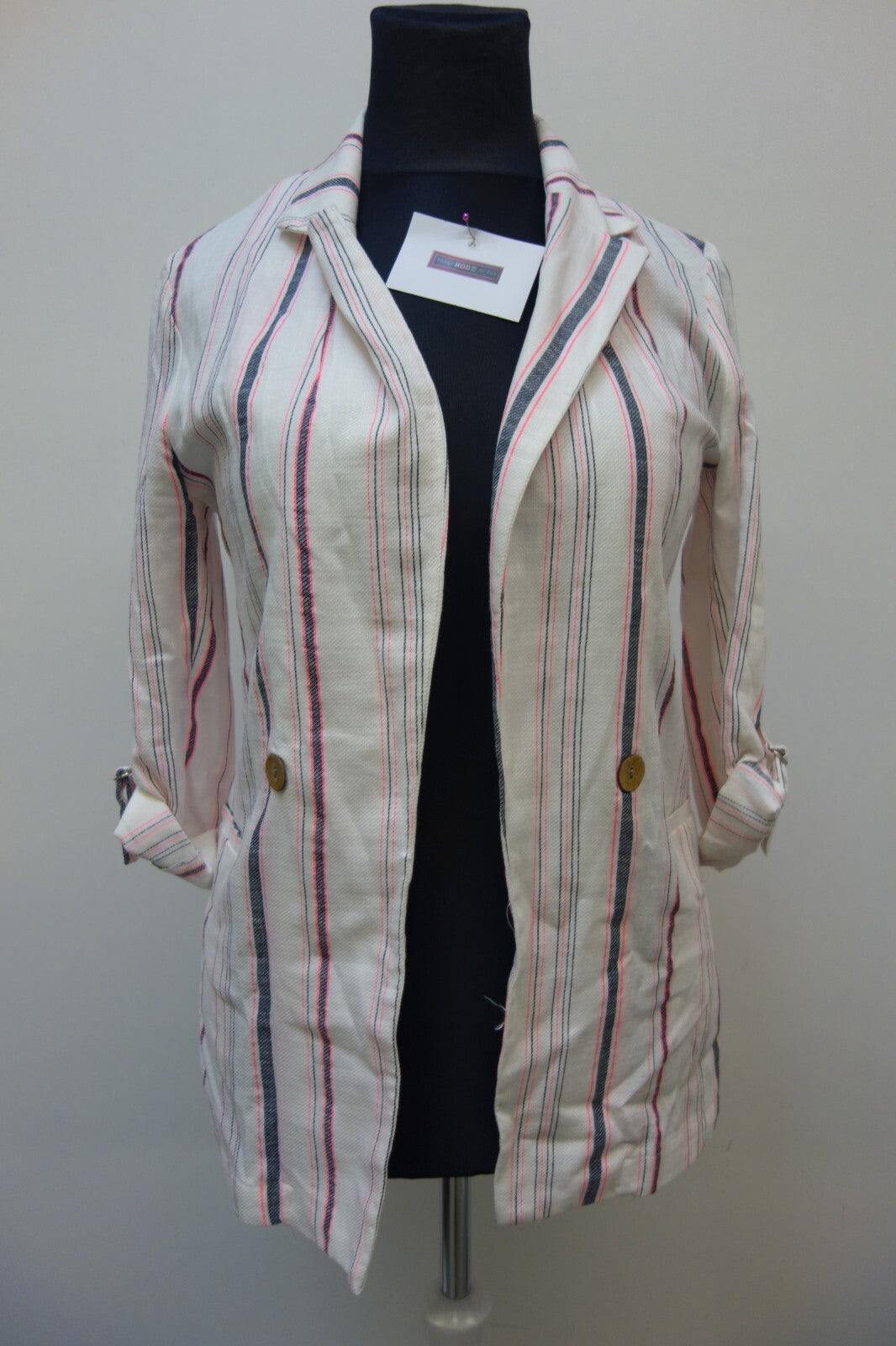 EK3265 Damen Cardigan von Bershka, gestreift, gr. L0
