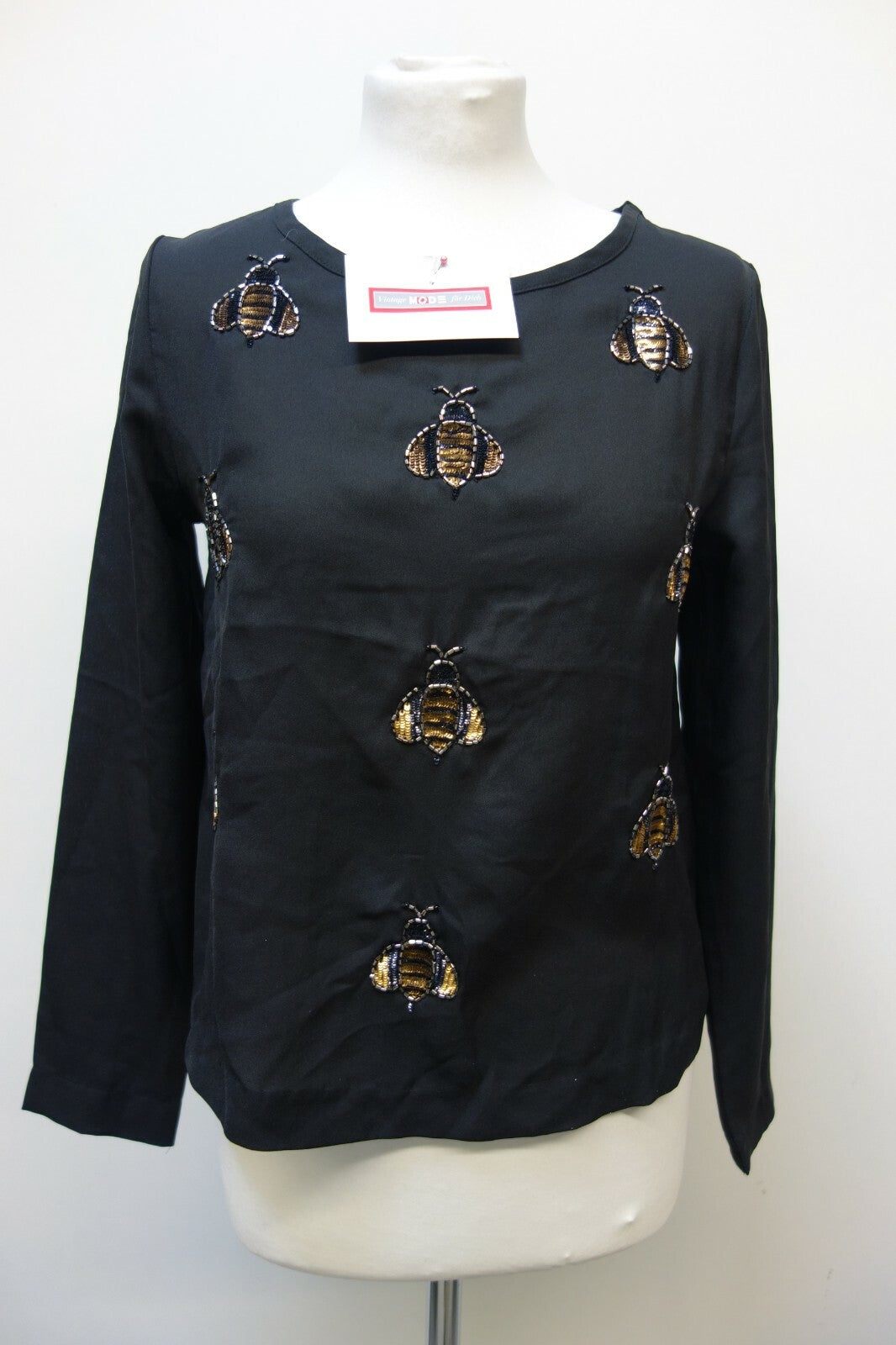 EK0718 Damen Oberteil von H&M, schwarz, Gr. 360