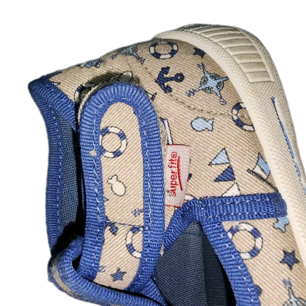 ES902 Jungen Hausschuhe von SuperFit, blau-beige, Gr.234