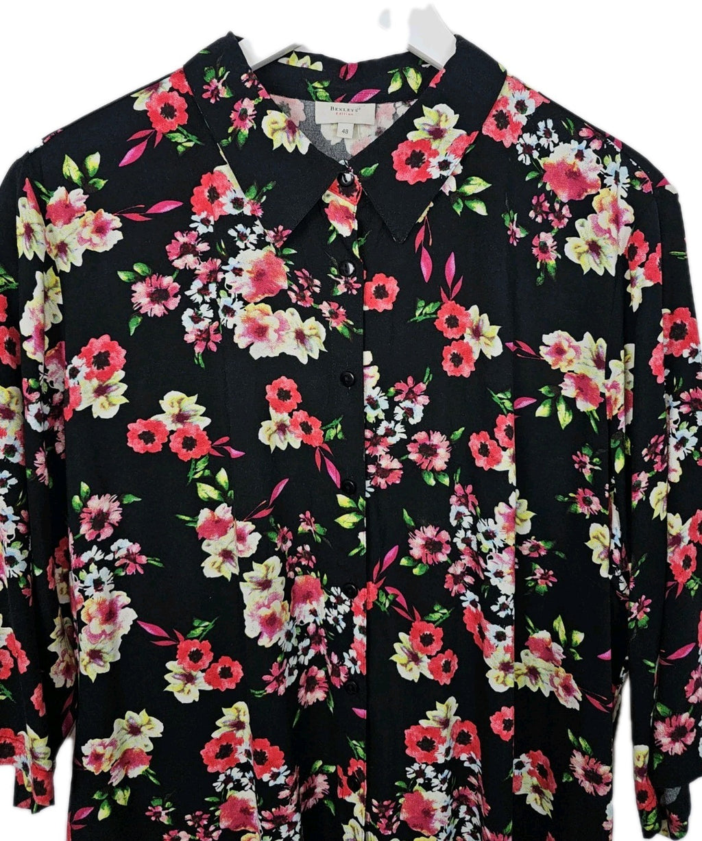 EK4424 Damen Bluse von Brexleys, Schwarz, Gr. 481