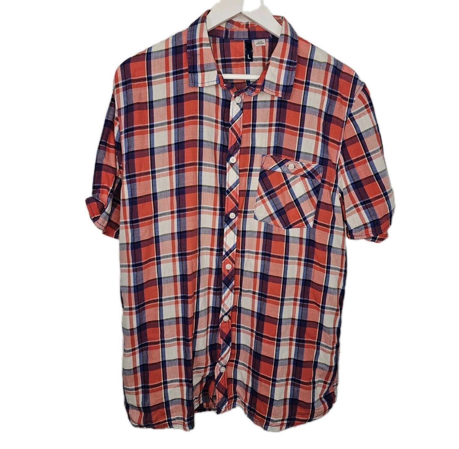 EK6100 Herren Hemd von H&M, rot-blau, Gr.L0