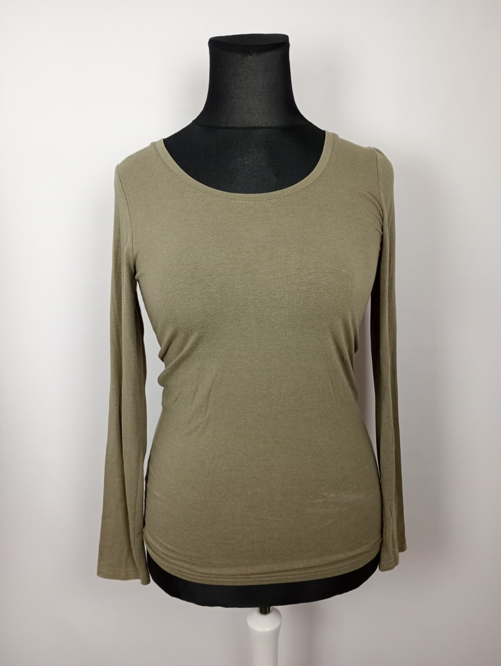 EK5079 Damen Langarmshirt von Saint Tropez, graugrün, Gr. XL0