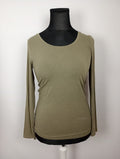 EK5079 Damen Langarmshirt von Saint Tropez, graugrün, Gr. XL0