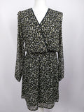 EK1925 Damen Kleid von Deeluxe, schwarz/beige/grün, Gr. M0