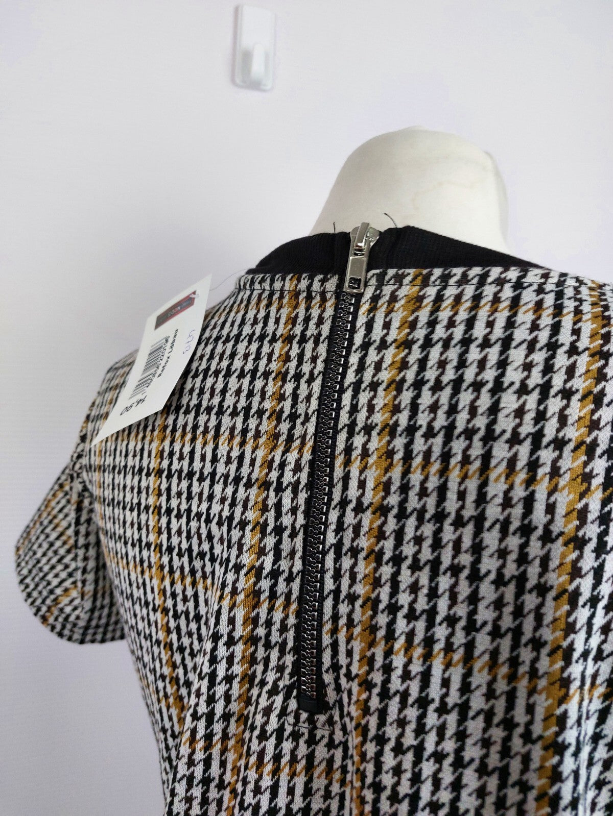 EK4713 Damen Kleid von Janina, schwarz/weiß/gelb, Gr. 384