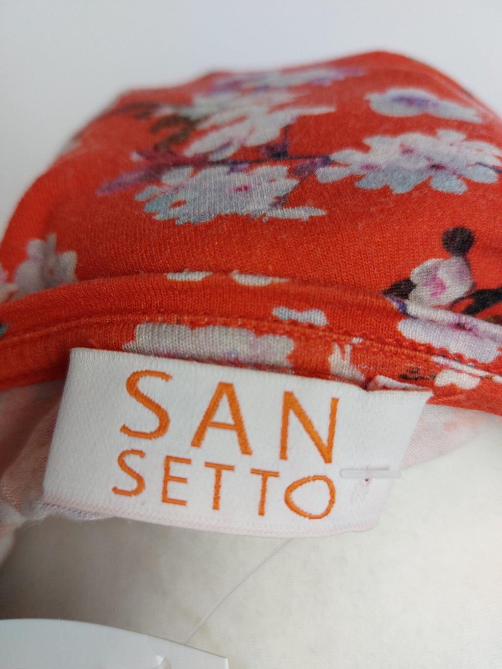 EK4371 Damen Shirt von San Setto, rot mit Blumen, Gr. 364