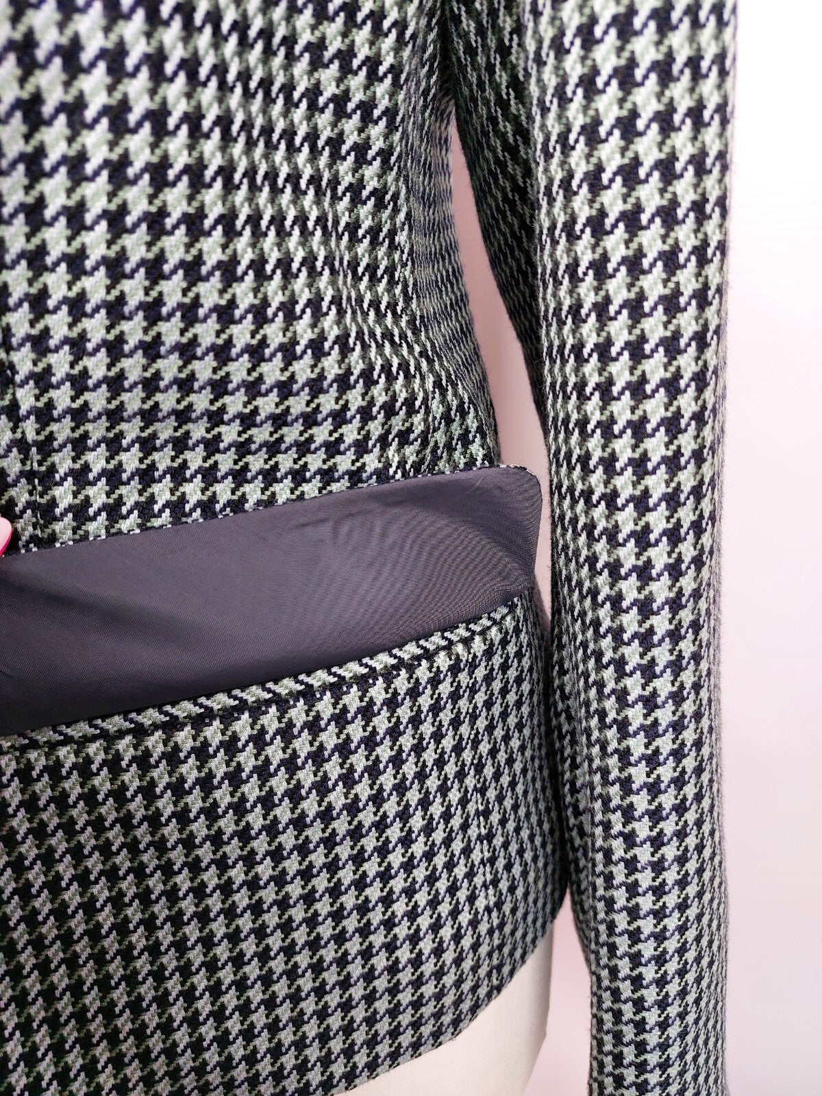 EK3897 Damen Blazer, ohne Marke, blau gemustert, Gr. 382