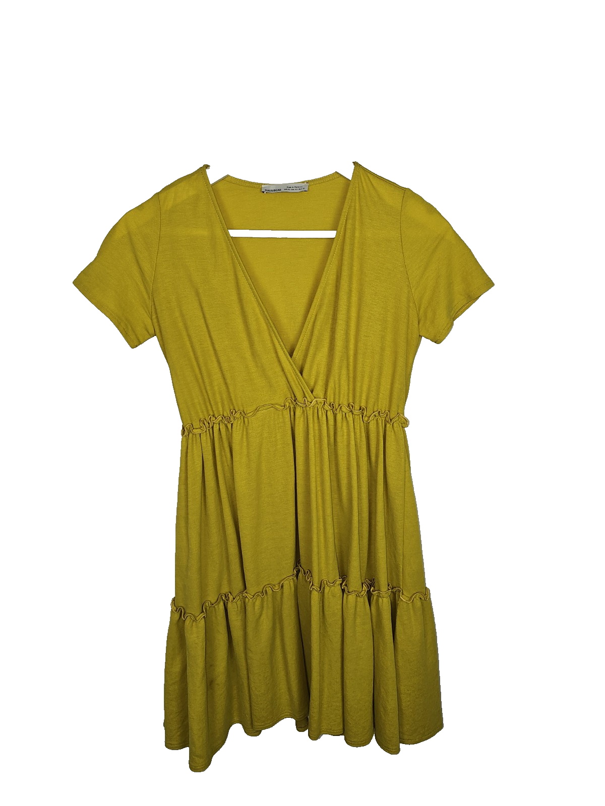 EK7087 Damen Kleid von Pull&Bear, Gelb, Gr.xs0