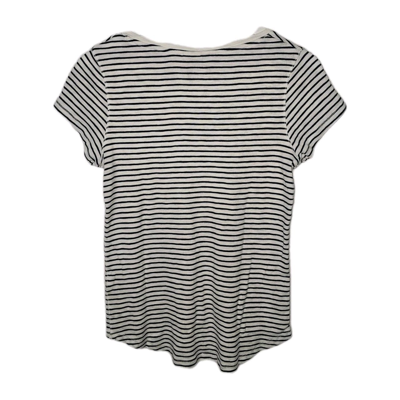 EK6308 Damen T-Shirt von H&M, weiß-dunkelblau, Gr.M2
