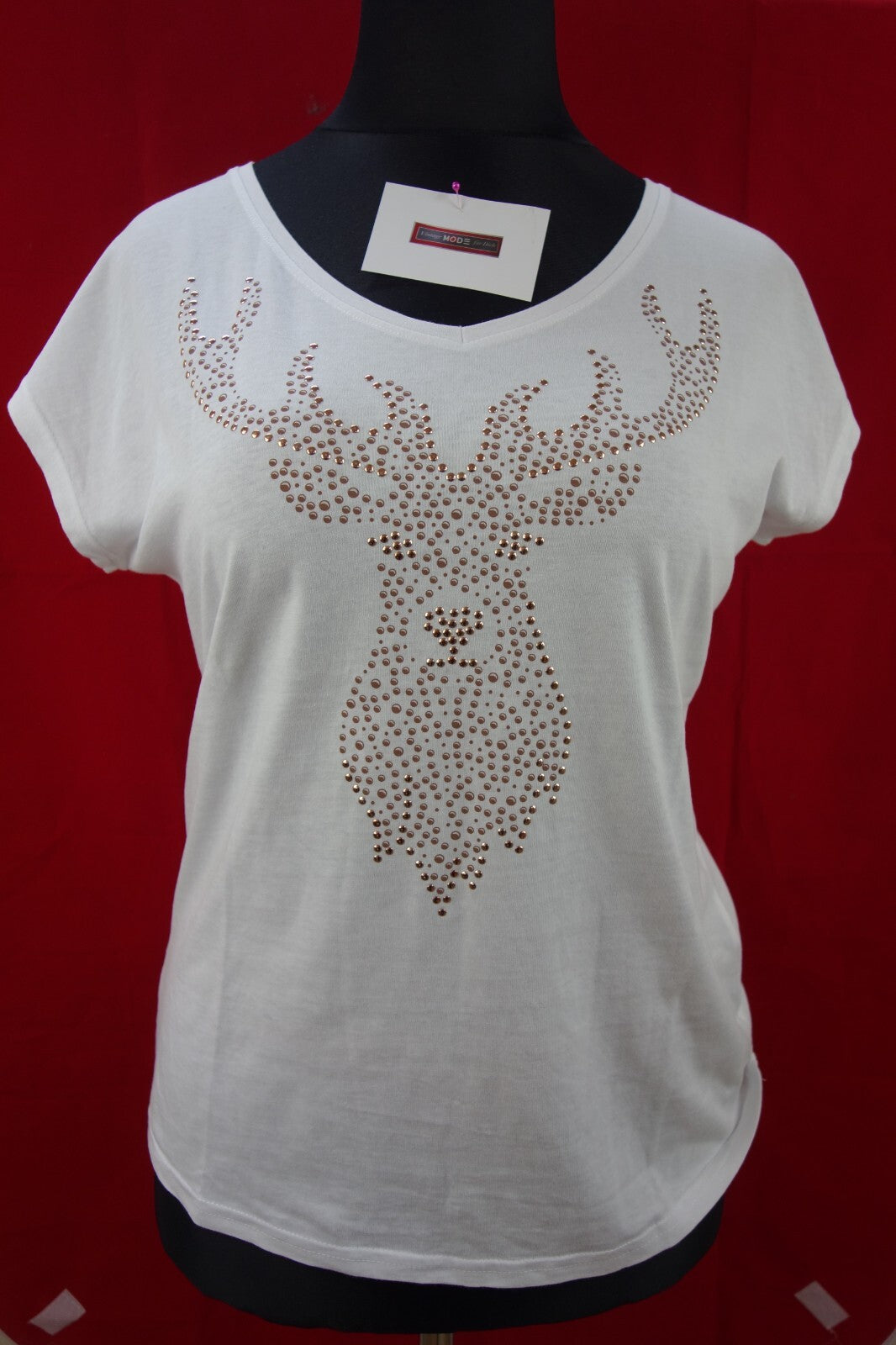 EK0414 Damen T-Shirt von Waldschütz, weiß, Gr. M (40/42)0