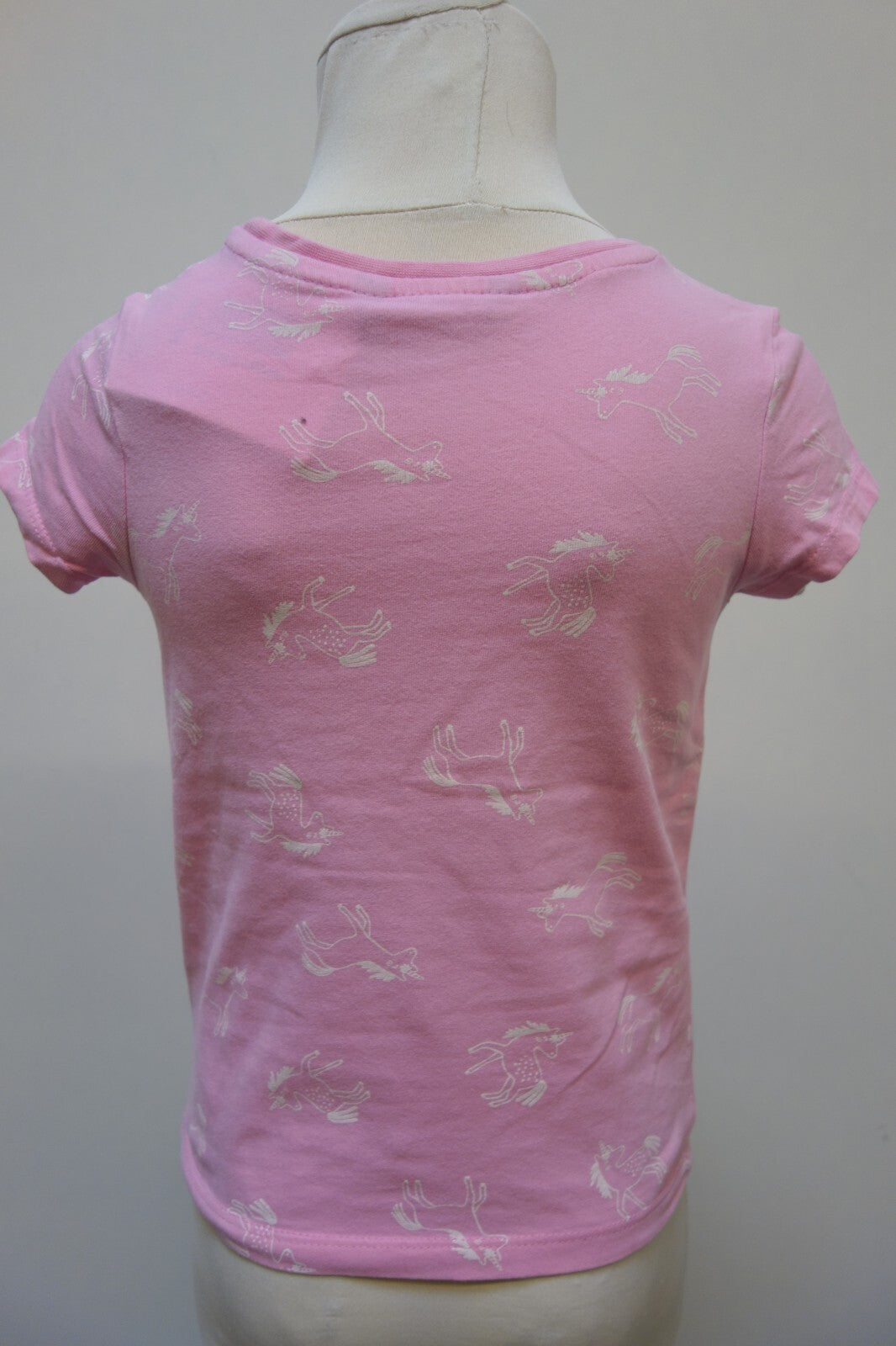 EK3633 Mädchen T-Shirt von George, rosa mit Einhörnern, Gr. 104/1103