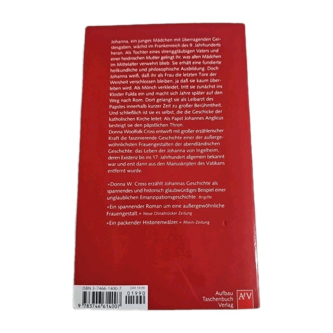 EB4300 Die Päpstin von Donna Woolfolk Cross (1998, Taschenbuch)1
