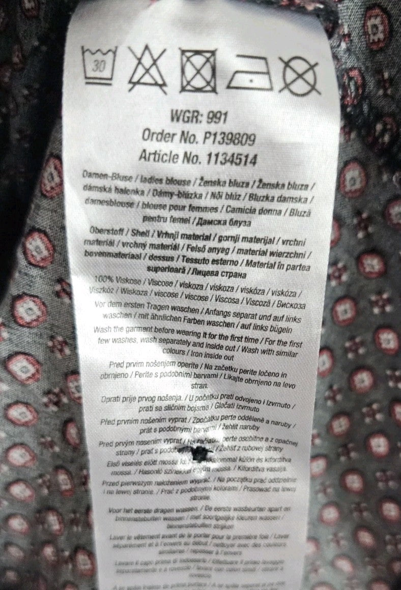 EK9003 Damen Bluse von Janina, schwarz-rot, Gr.383