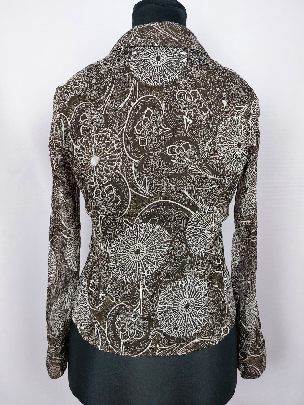 EK4829 Damen Bluse von Street One, braun/weiß, Gr. 363