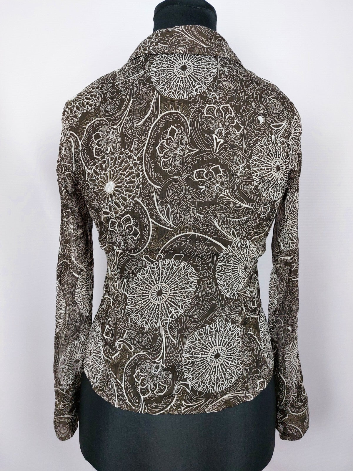 EK4829 Damen Bluse von Street One, braun/weiß, Gr. 363