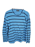 EK1249 Herren Pullover Ragman Gr. 2 XL Hellblau Gestreift 0
