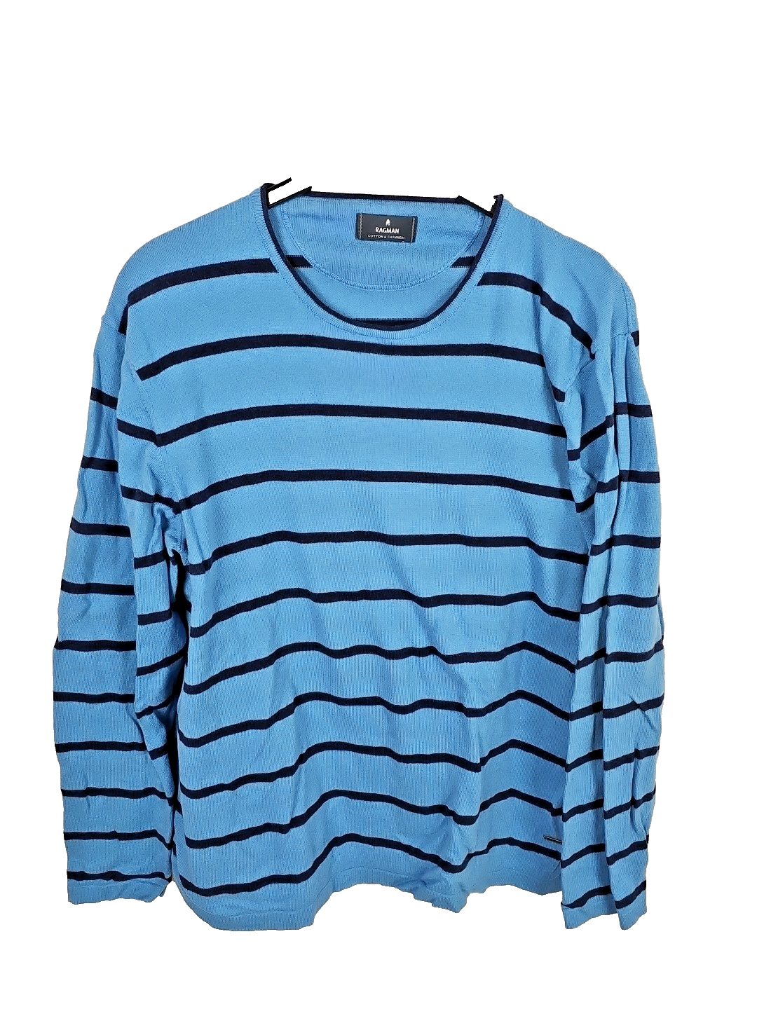 EK1249 Herren Pullover Ragman Gr. 2 XL Hellblau Gestreift 0