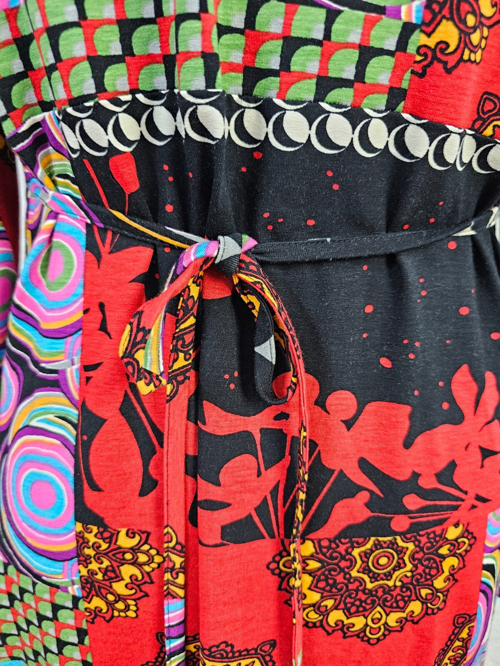 EK0977 Damen Kleid von Heine, mehrfarbig mit Muster, Gr. 466